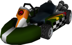 The model for Bowser's Standard Kart L from Mario Kart Wii