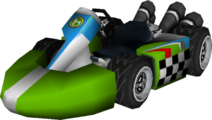 The model for Yoshi's Standard Kart M from Mario Kart Wii