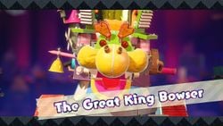 The Great King Bowser snap screen.