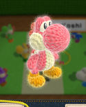 Pink Yoshi, from Yoshi's Woolly World.