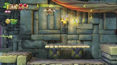 A flying banana in Donkey Kong Country: Tropical Freeze