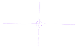 The beams emitted by the Electro-Freeze-Ray.