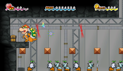 Only treasure chest in Floro Caverns of Chapter 5-4 of Super Paper Mario.