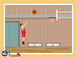 The microgame High Hoops from WarioWare Gold