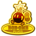 A Mario Kart Tour Bob-omb Plugs gold badge