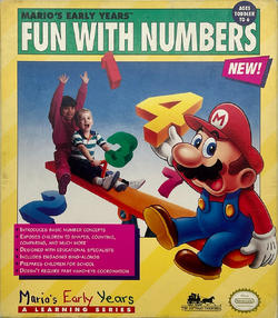 Mario's Early Years! Fun with Numbers - Front Cover (DOS)