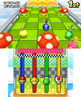 Screenshot of Mario Party: Island Tour.