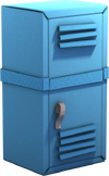 A blue locker from Fort Cobalt in Paper Mario: Color Splash.
