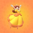 Image shown with the "Princess Daisy" option in an opinion poll on characters from the Super Mario franchise