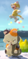 Cat Mario jumping on an Oyaneko