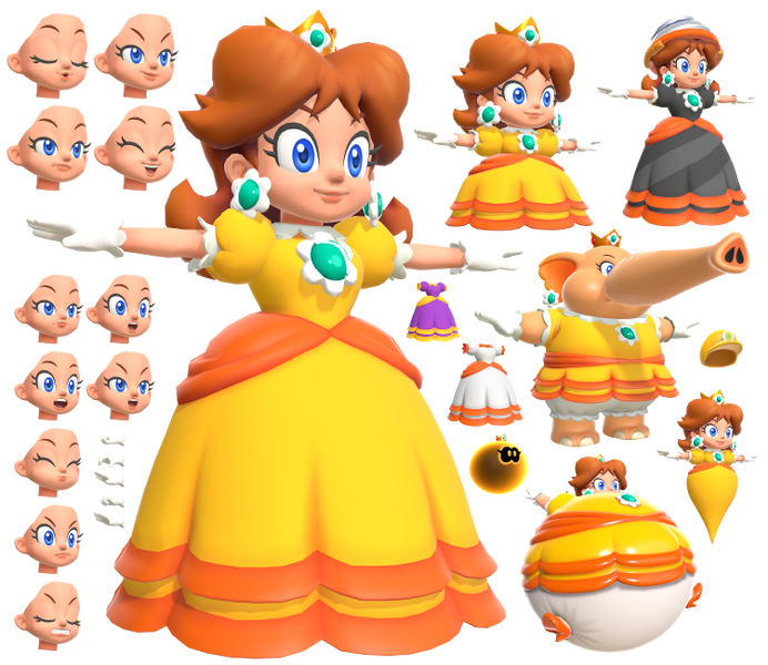 File:SMBW Daisy Model.png