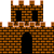Sprite of a Fortress in Super Mario Bros.
