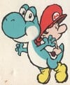 Light Blue Yoshi leaping