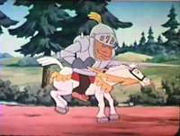 Screenshot of the Saturday Supercade episode "Sir Donkey Kong."