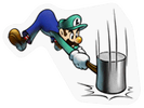 A Sticker of Luigi.