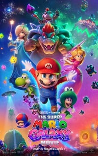 A poster for The Super Mario Galaxy Movie