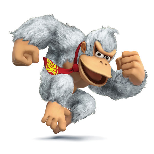 File:Donkey Kong SSB4 Artwork - White.jpg