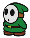 Green Shy Guy Idle Animation from Paper Mario: Color Splash