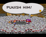 Lord Crump shouting "PUNISH HIM!" in the prologue