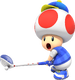 Toad character sticker for the Mario Golf: Super Rush trophy in the Trophy Creator application