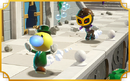 The Theet circle chase from an angle set up for Nintendo JP's website for the game