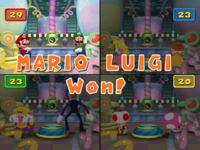 A minigame ending from Mario Party 7