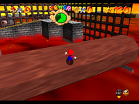 Screenshot of a Rolling log in Super Mario 64