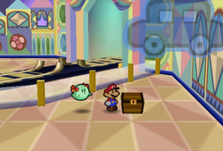 Third Treasure Chest in Shy Guy's Toy Box of Paper Mario.