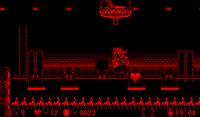 Screenshot of a Magma Saucer about to release the harmful substance, from Virtual Boy Wario Land.