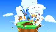 The giant nose destroying Wario's House