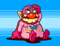 Wario Man's Game Over screen in WarioWare: Touched!