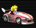 Peach and her pink Wild Wing in Mario Kart Wii