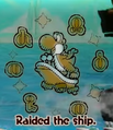 "Raided the ship." discovery from Snurfboard Habitat in Yoshi and the Mysterious Book