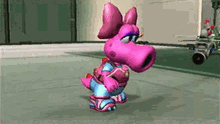 Birdo during one of her celebrations for Mario Strikers Charged Football.