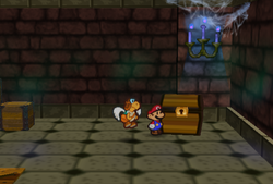 Last Treasure Chest in Boo's Mansion of Paper Mario.