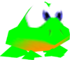 Data-based model render of a frog from Diddy Kong Racing