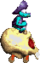 Sprite of a blue Klank in Donkey Kong Country 2: Diddy's Kong Quest.