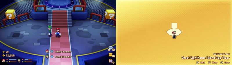 Blocks 8-9 in the Gulchrock Sea Great Lighthouse Island from Mario & Luigi: Brothership