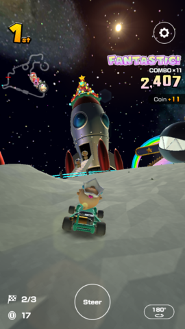 Rainbow Road: On top of a rocket