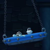 Squared screenshot of a Pendulum Platform from New Super Luigi U.