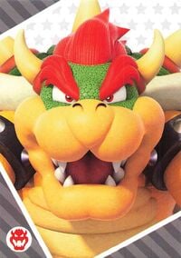 Bowser close-up card from the Super Mario Trading Card Collection