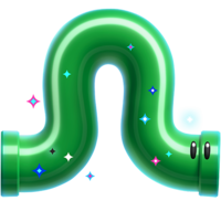 Artwork of an Inchworm Pipe for Super Mario Bros. Wonder