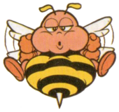 Artwork of a Bigbee, from Super Mario Land 2: 6 Golden Coins.