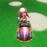 Toadette performing a Trick in Mario Kart Wii