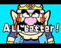 Wario happy to see his TV fixed