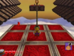 One of Wonky Circus's red diamond sub-levels from Wario World.