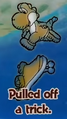 "Pulled off a trick." discovery from Snurfboard Habitat in Yoshi and the Mysterious Book