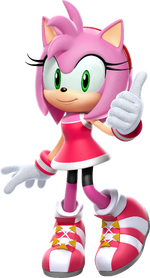 Artwork of Amy Rose for Mario & Sonic at the Rio 2016 Olympic Games
