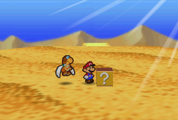 Twenty-second ? Block in Dry Dry Desert of Paper Mario.