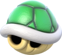 Artwork of a Green Shell in Mario Party: Star Rush
